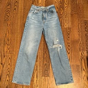 levis ribcage straight ankle jean “tango fade” 24x27